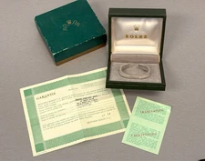 Rolex Vintage Late 1960's 70's Wrist Watch Inner & Outer Display Box w/Papers