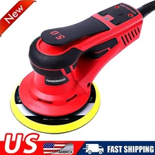 Electric Brushless Random Orbital Sander 6" 350W Variable Speed 5.0MM Orbit US
