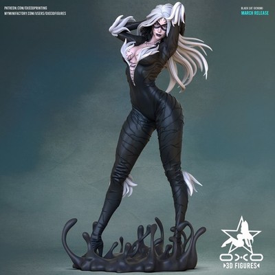 Marvel Black Cat Venom Sexy Symbiote Felicia Hardy Beauty Statue Pre-Order
