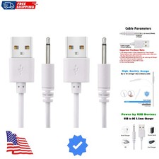 2 Pack 2.7ft Replacement DC Charging Cable, USB to DC 2.5mm Fast Charger Cord...