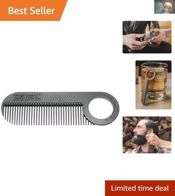Ultra-Lightweight 4-Inch Carbon Fiber Comb for Beard, Mustache & Hair Care