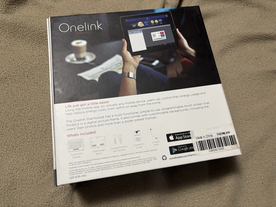 First Alert Onelink Wi-fi Thermostat Therm-500! Untested! - Image 3 of 3