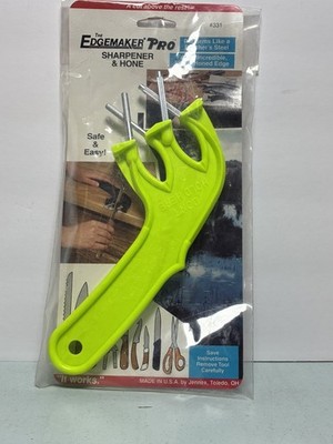 Edgemaker Pro Green Plastic Handle Steel Sharpening Rod - 331 Green