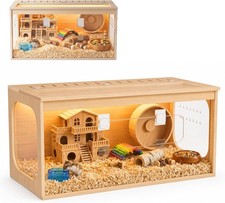 XBD-HC-FR Cages, Hutches  Enclosure Guinea Pigs 32in Large Wooden Hamster Cage