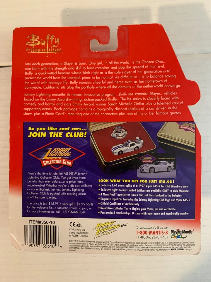 Johnny Lightning Buffy The Vampire Slayer Willow Die Cast Car 1:64. NEW IN BOX - Image 4 of 4