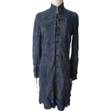 Manteau en daim souple Christian Lacroix Brodé vintage