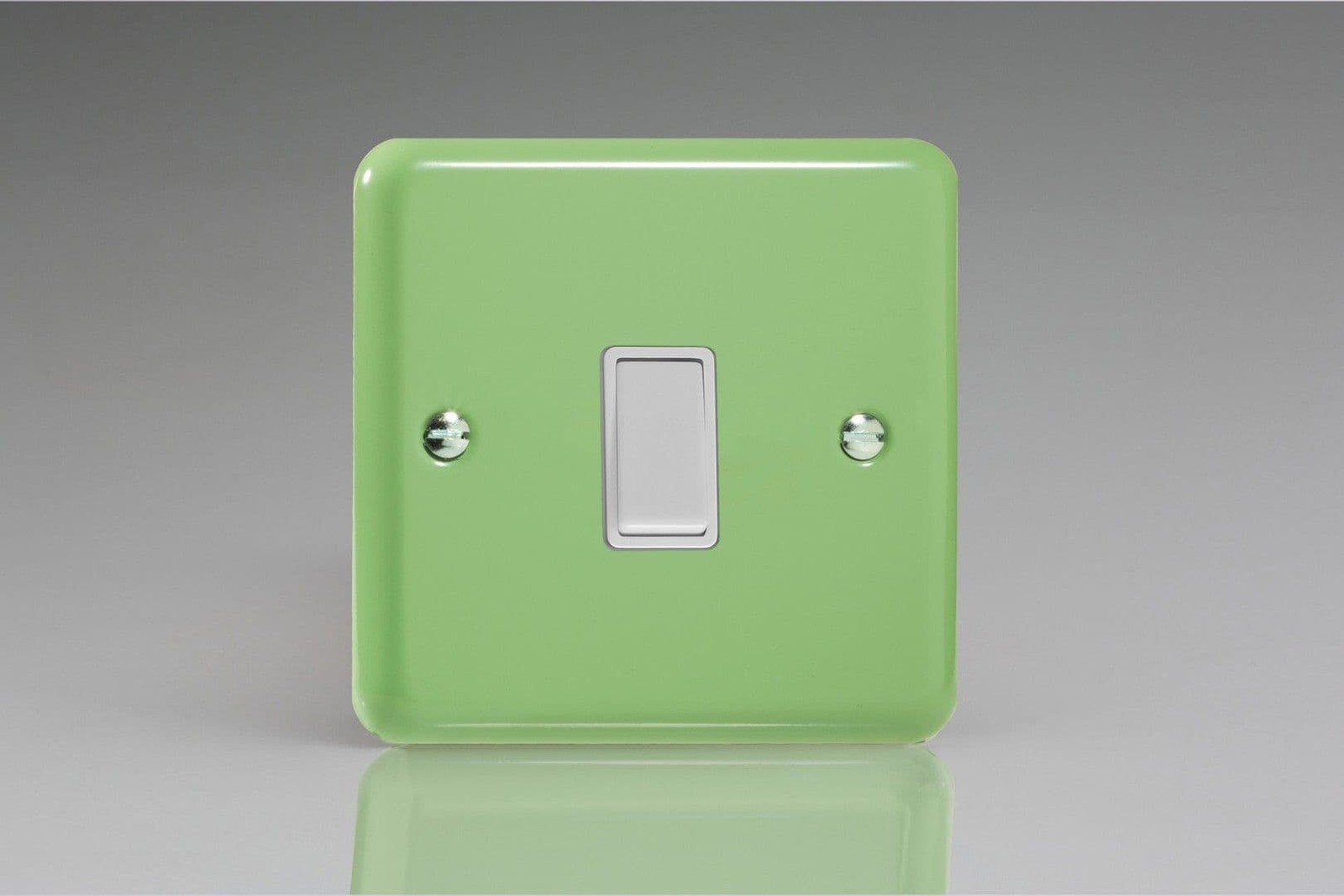 Varilight XYBR1W.BG Lily Beryl Green 1 Gang 10A Retractive Switch