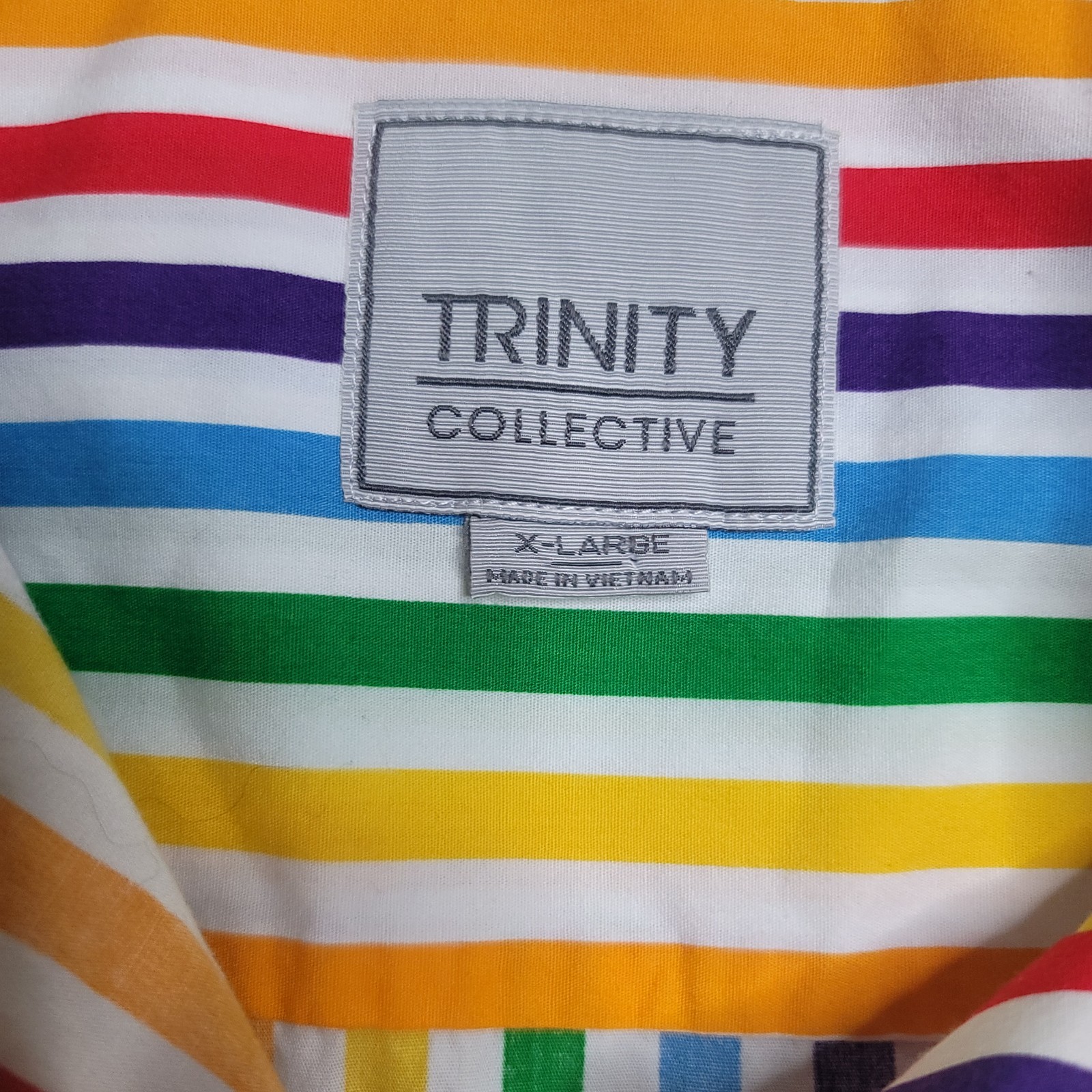 Trinity Collective XLarge Multicolor Rainbow Stri… - image 3