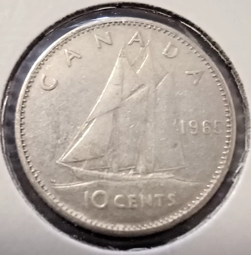 1965 10C Canadian Silver Dime