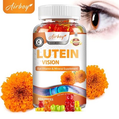 Lutein Gummies Chewable Supplement, Contains Zeaxanthin and Lutein Vitamins