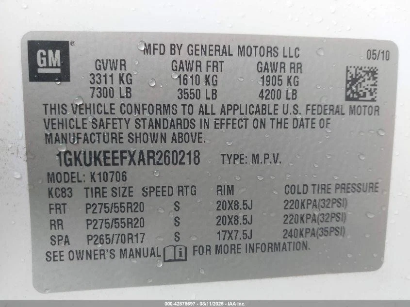 Used Fuel Tank fits: 2010 Gmc Yukon 5.3 Grade A - Imagem 4 de 4