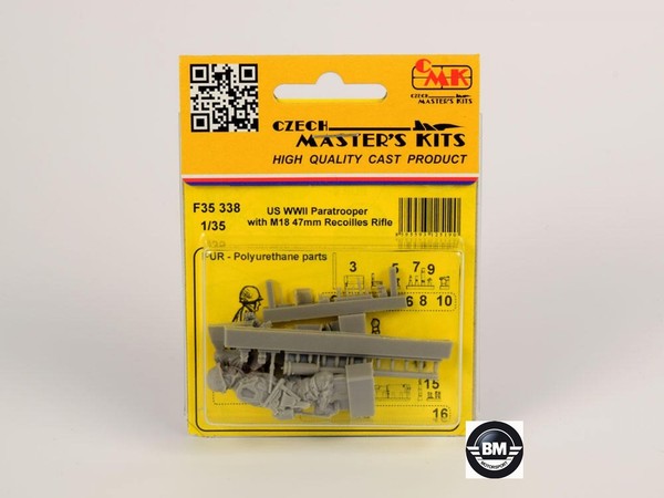 Cmk Us Wwii Paratrooper With M18 47Mm Recoilles Rifle Figur 1:35 Art. F35338-image