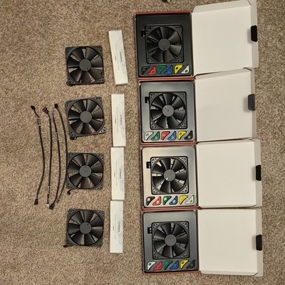 Lot Of 8, Noctua NF-F12 PWM Chromax Black Fans