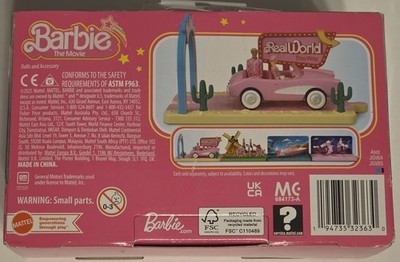 Barbie The Movie Charming Mini Car Scene Playset Scene Collectible Toy Pink NEW
