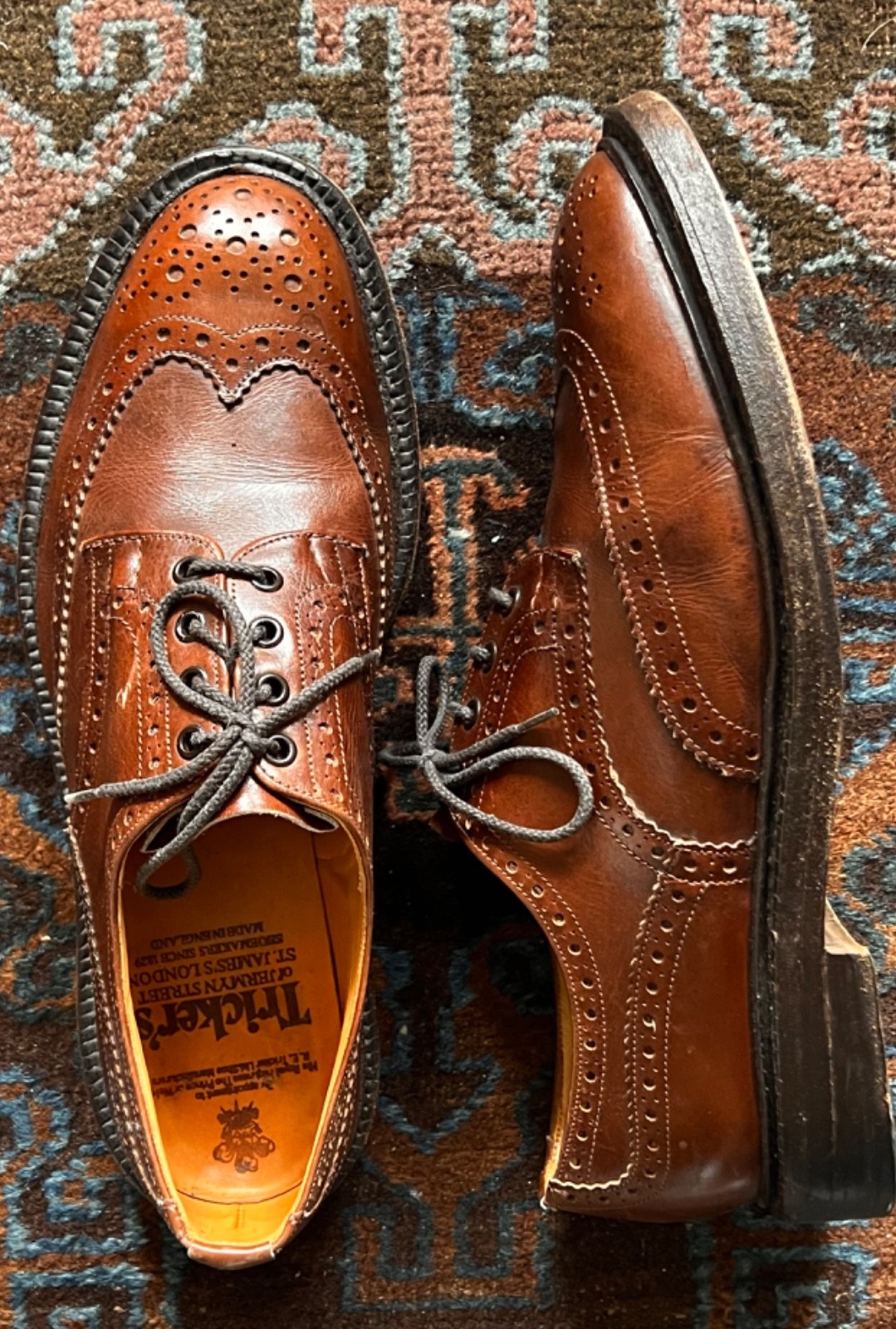 Benchmade TRICKERS Wingtip BOURBON Brogues Sz10.5… - image 10