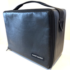 Case Logic 22 Disc CD DVD Storage Case Zipper Faux Leather Black Organizer