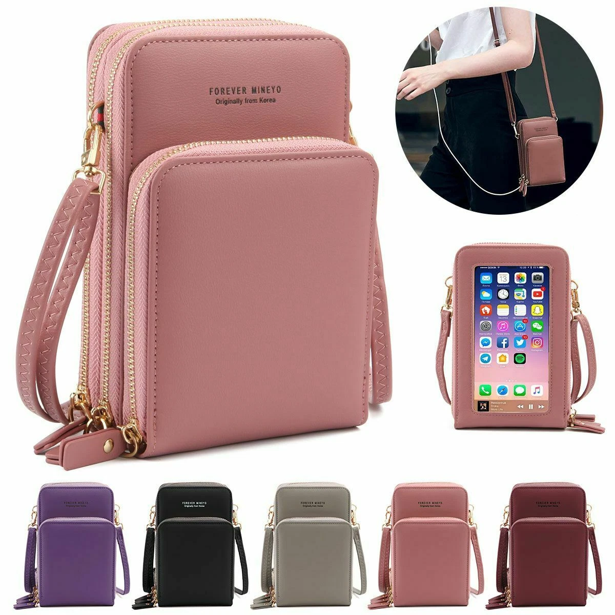 Bolso Mujer - Bolsos Bandolera Mujer Pequeño - Bolso Bandolera Mujer  Pequeño - Bolso Móvil Mujer Bandolera - Bolso Para Movil Mujer Para Colgar  - 3183