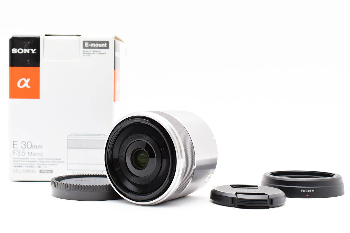SONY Sony E 30mm F3.5 MACRO SEL30M35 Silver Box FR Cap SONY Sony E 30mm F3.5 MACRO SEL30M35 Silver Box FR Cap