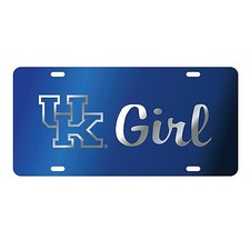 University Of Kentucky Wildcats Mirrored Uk Girl License Plate Car Tag
