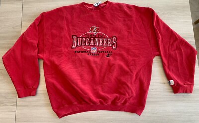Vintage Tampa Bay Buccaneers Crew neck Sweater Red Mens XL Logo