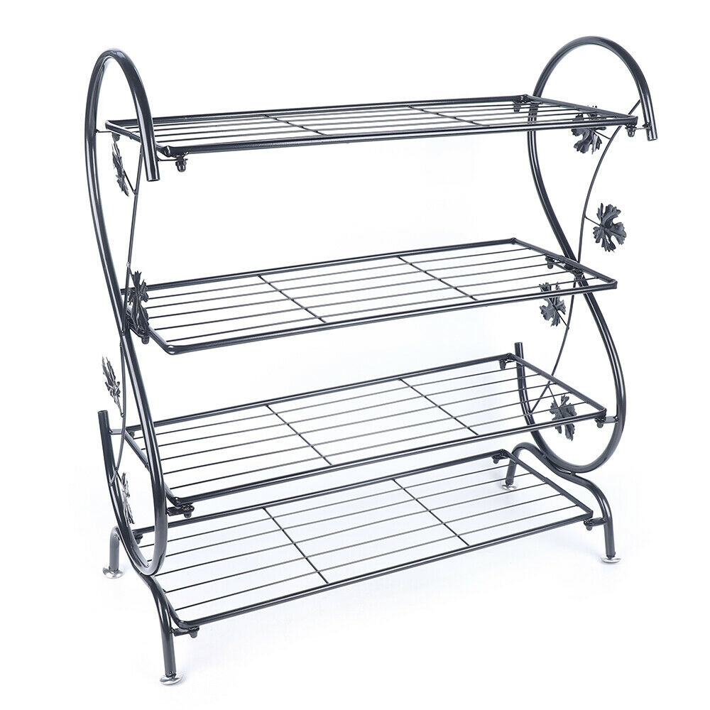 Vintage Shoe Rack Storage Organizer Cabinet Multifunctional Metal Shoe ...
