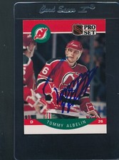 1990/91 Pro Set #162 Tommy Albelin Devils Signed Auto *D5285