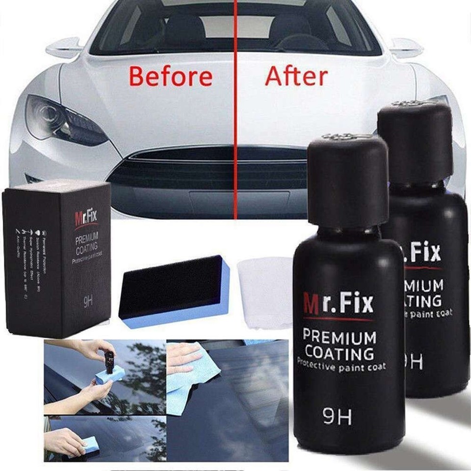 30ML9HHARDNESSCERAMIC CAR AUTO GLASS COATING LIQUID HYDROPHOBIC TOOL