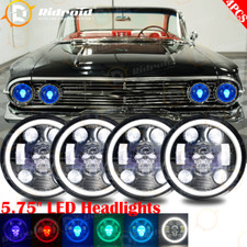 Dot 5-34 5.75 Rgb Led Hilow Drl Headlights For Chevy Impala Bel Air El Camino Dot 5-34 5.75 Rgb Led Hilow Drl Headlights For Chevy Impala Bel Air El Camino