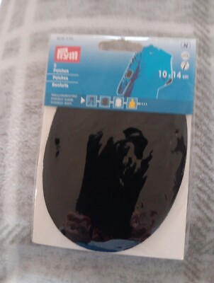 Prym Patches Baumwolle zum Aufbügeln 10x14 cm schwarz 1 Paar