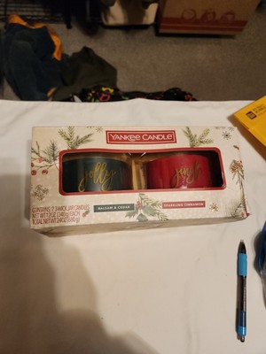 Yankee Candle Balsam Cedar Sparkling Cinnamon Jolly Jingle Gift Set of 2 ea 12oz