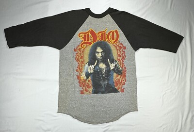 Vintage Sz S Dio Raglan Shirt 1985 Sacred Heart Tour 80s Rock