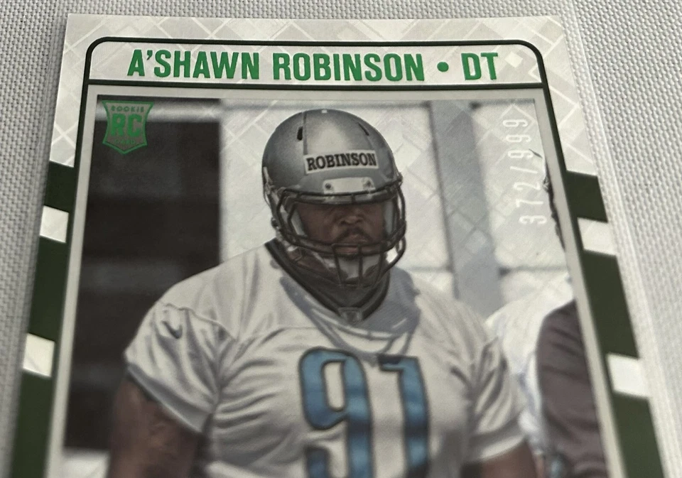 2016 Donruss Football A'Shawn Robinson Detroit Lions Elite Series Rookie #d 999 - Image 2 of 4
