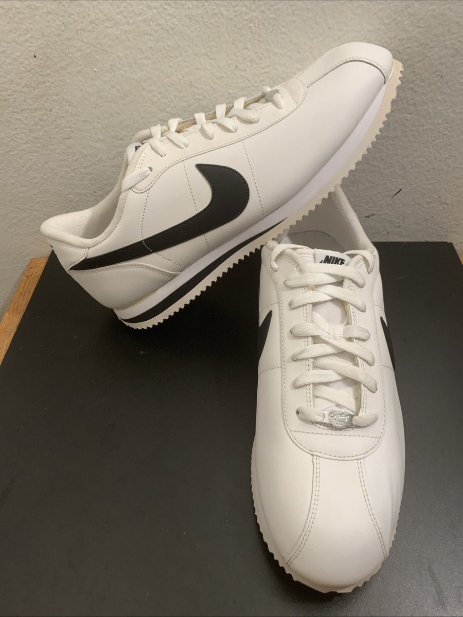 Nike Cortez Basic Leather White/Black 316418-102 Sz 13 Men 2014 | eBay