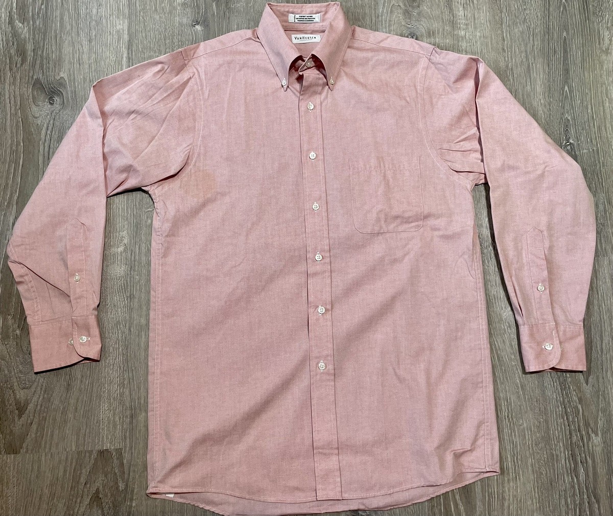 Van Heusen Regular Fit Dress Shirt Van Heusen Men's Pinpoint Oxford Dress  Shirt  Regular Fit, Button-Down Collar, Solid Color, Easy Care Easy Care Dress  Shirt