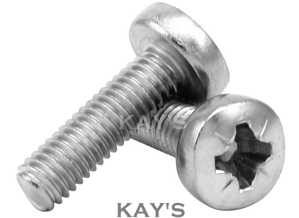 KAYFAST M5 M6 M8 MACHINE SCREWS POZI PAN DIN 7985 POZIDRIVE BOLTS ZINC PLATED STEEL BZP
