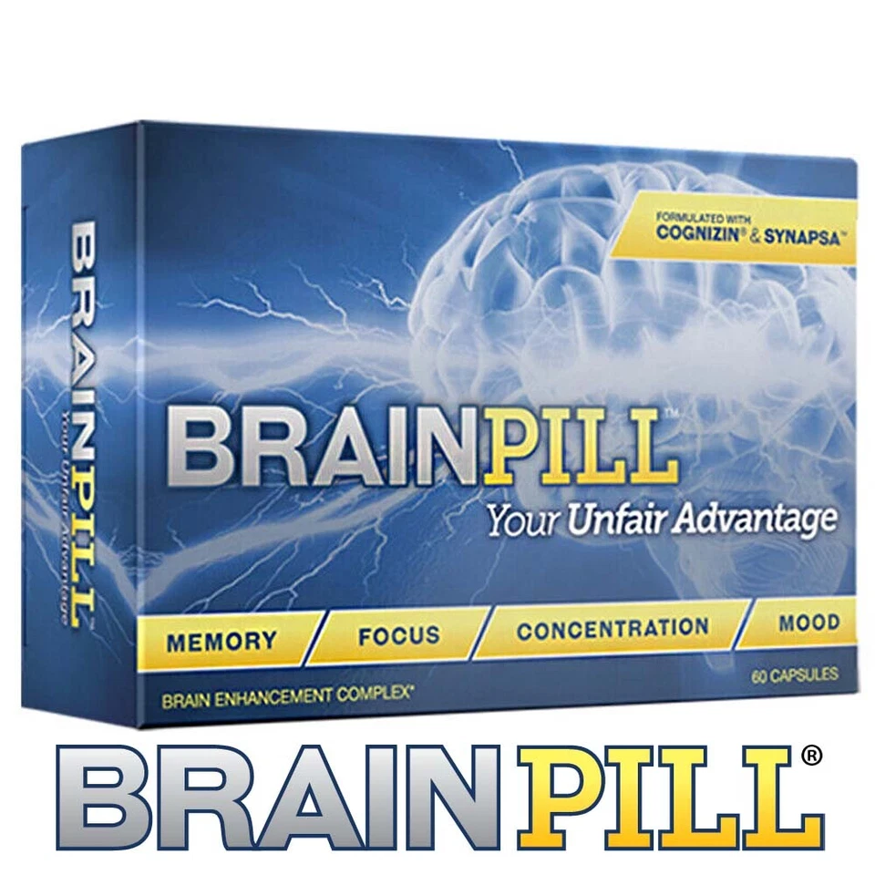 PÍLDORA CEREBRAL (paquete de 2) píldora cerebral Nootrópicos enfoque de memoria más rápido resistencia mental Foto 3 de 4