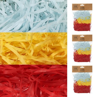 Ostergras Korbfüller Gras 3 Farben - (rot, gelb, blau) - 5er Pack