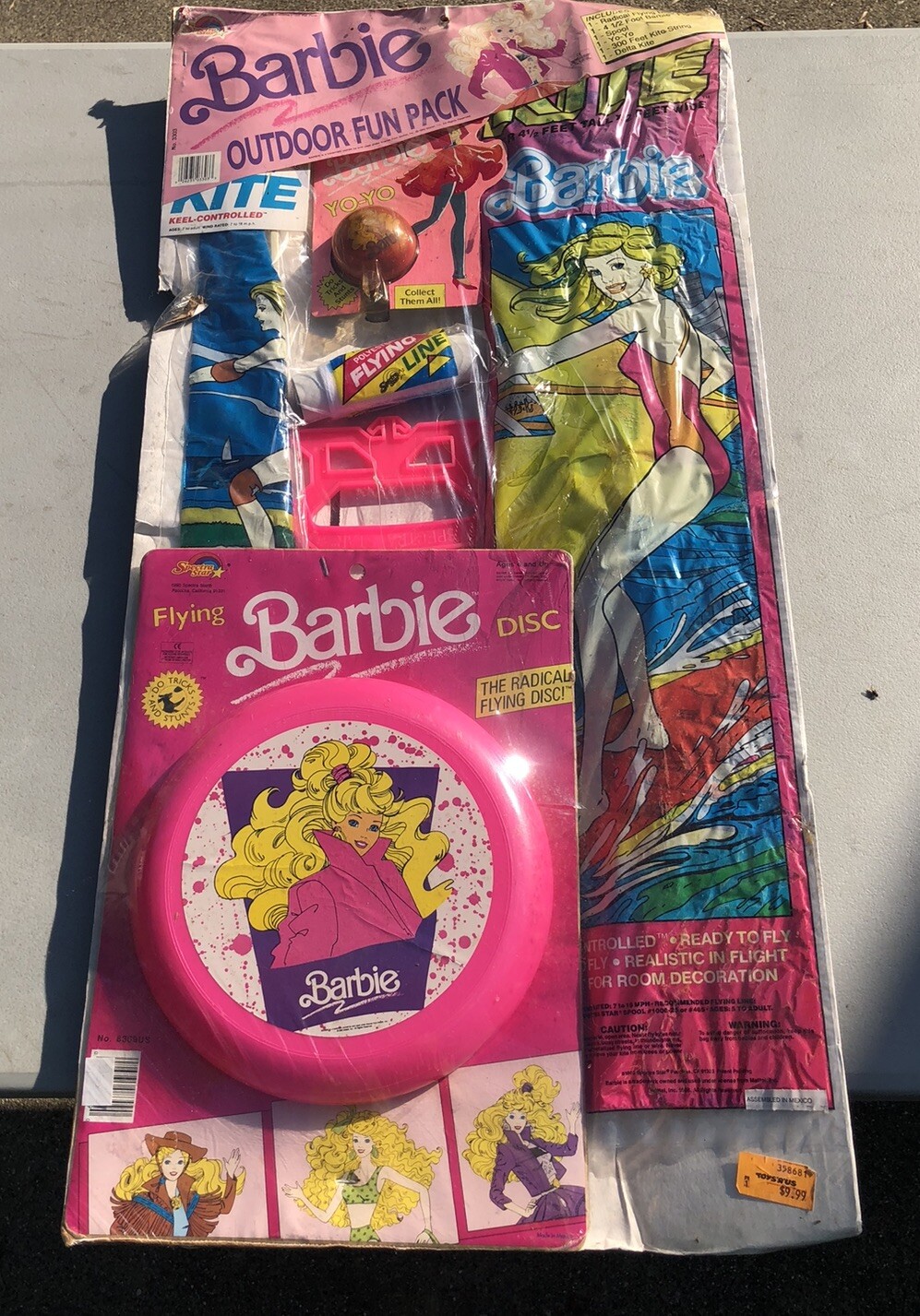 VERY RARE! 1990 VINTAGE BARBIE OUTDOOR FUN PACK! Original To