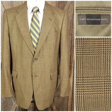 Hart Schaffner Marx Mens Brown Sport Coat 42L 42 Long Made in USA Jacket 436
