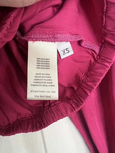 Cloth & Stone Lux Satin Banded Blouse Pink Size XS NWT Evereve - Picture 5 of 9
