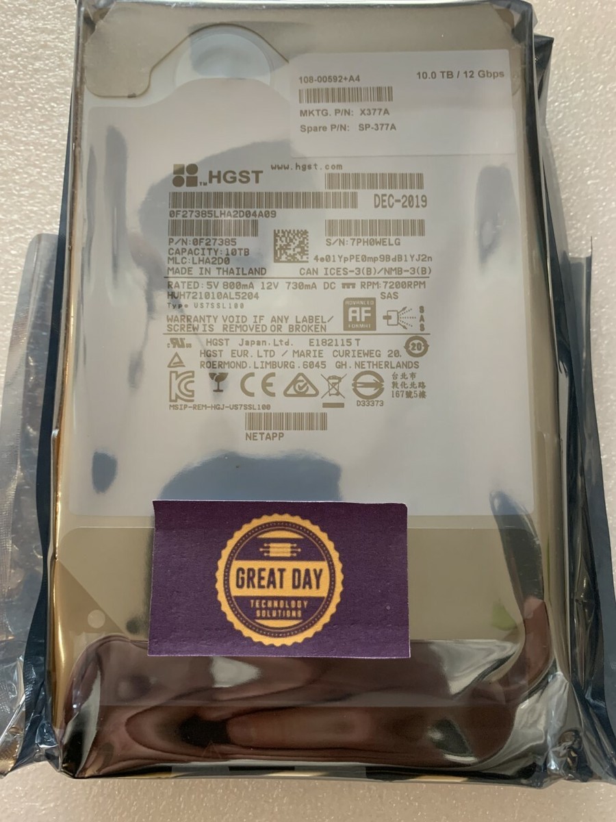 NATU NetApp X377A 10TB 7.2k 12GBps 3.5