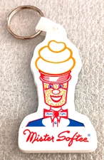 Mister Mr Softee Ice Cream Premium Soft Plastic Key Chain Promo NOS New 2000's