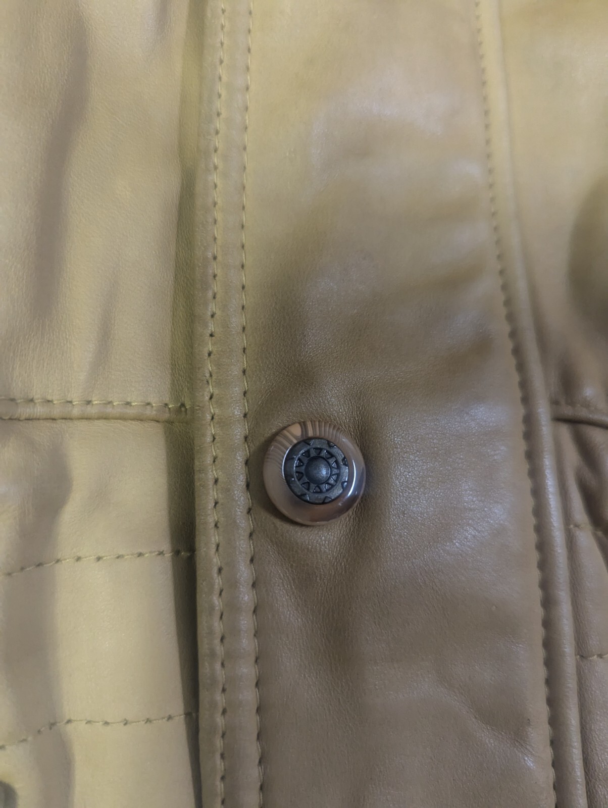 Rare Vintage Tan Saxony Leather Jacket Size 44/2XL 100percent Genuine Leather image 4