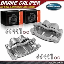 Pair Front Brake Caliper with Bracket for Chevrolet Blazer S10 GMC Jimmy Sonoma
