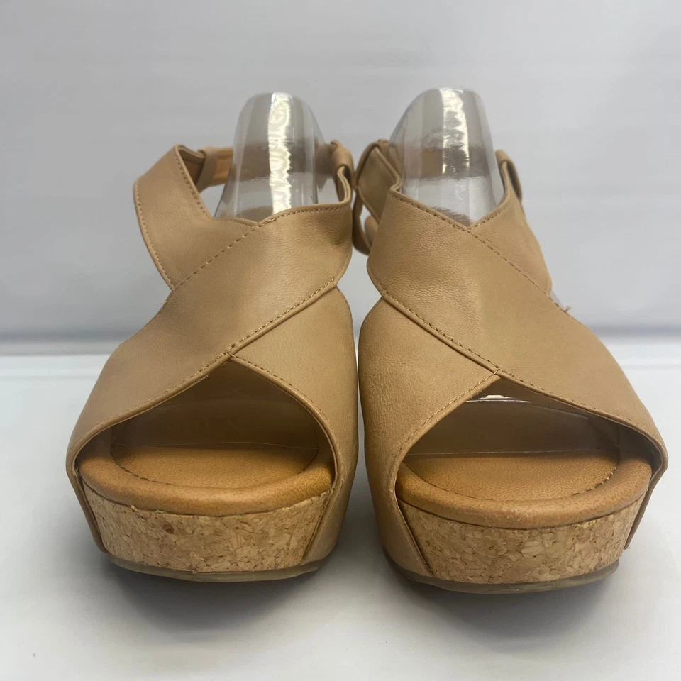 Kenneth Cole Reaction Talla 9.5 M Beige Gladiador Cuero Mujer Sandalia Zapatos Foto 3 de 4