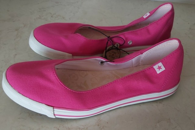 pink converse ballet flats