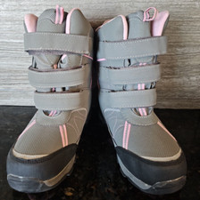 TOTES Kids Waterproof Grey/Pink Winter Snow Boots Size 5 Harper Toddler