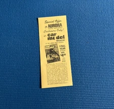 NOS MINT Aurora AFX Special Offer Form