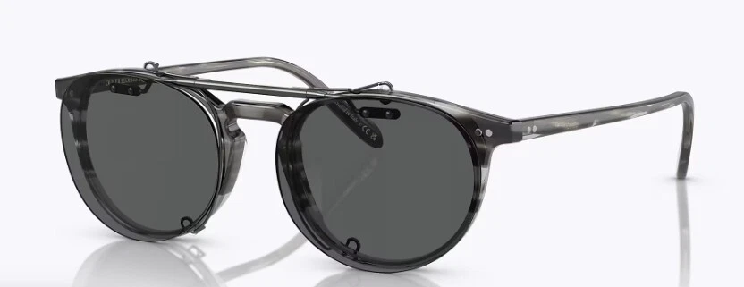 Oliver Peoples Riley flip 0OV5004C 524481 Antique Pewter/Grey 49mm Men's Clip on - Image 3 of 4