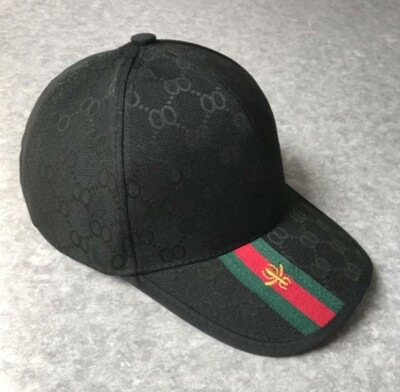 Designer inspired striped Men Women Adjustable Unisex Bee Black